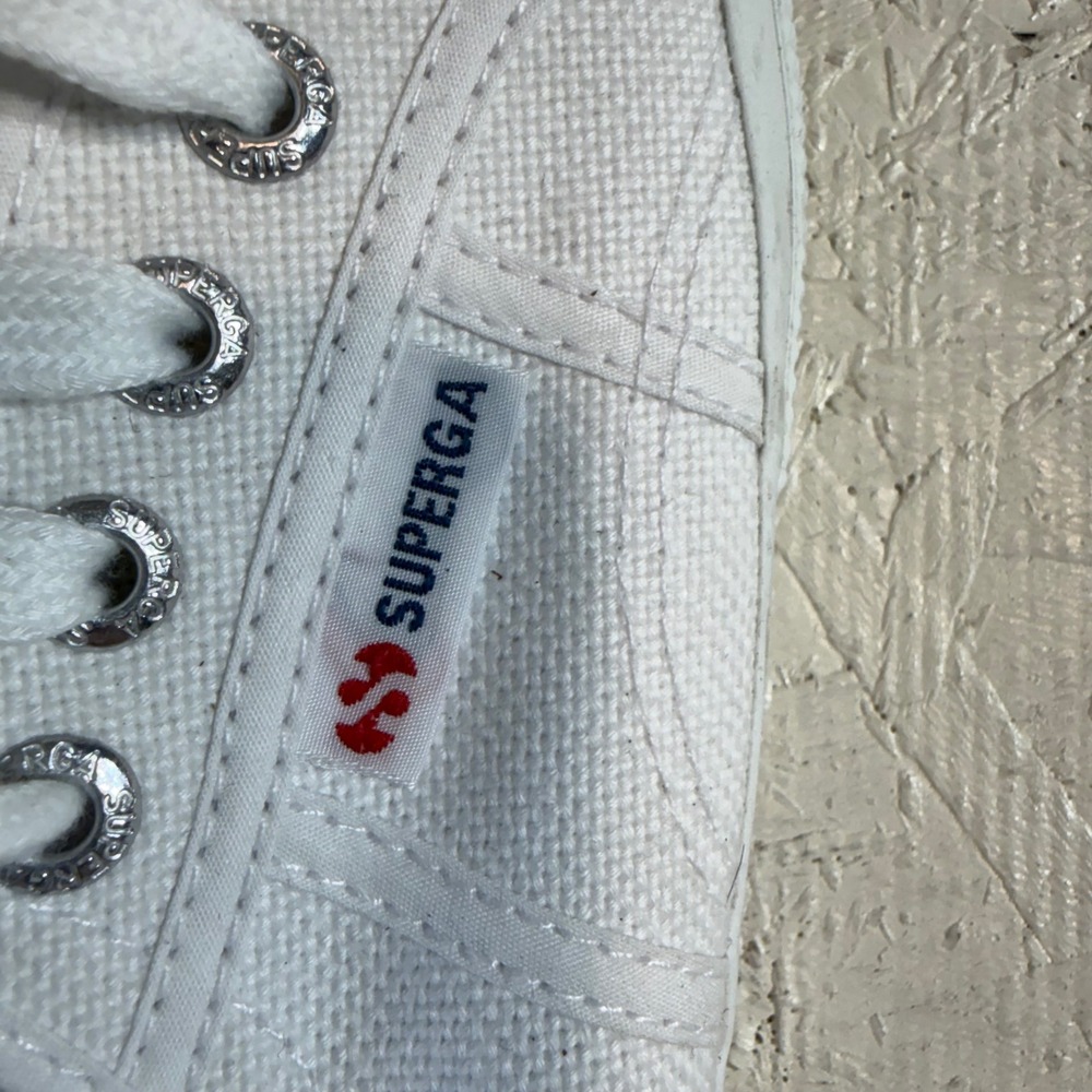 Superga 2750 Cotu Classic Sneakers US 7.5 White Canvas Lace Up - Picture 4 of 8